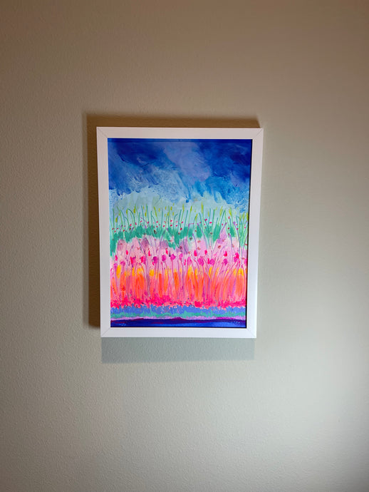 Cat tails - abstract acrylic art
