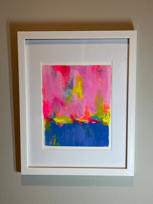 Saturday Night Kind of Pink - abstract acrylic paiting